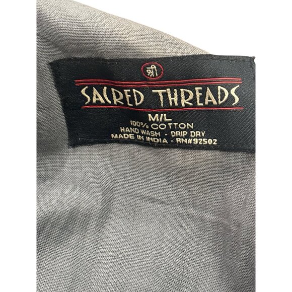 Sacred Threads Boho Elephant Duster Maxi Coat Cotton India M/L - Picture 8 of 10